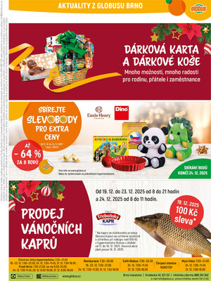 Akční leták Globus 17.12. - 24.12.2025 - Globus Brno Ivanovice