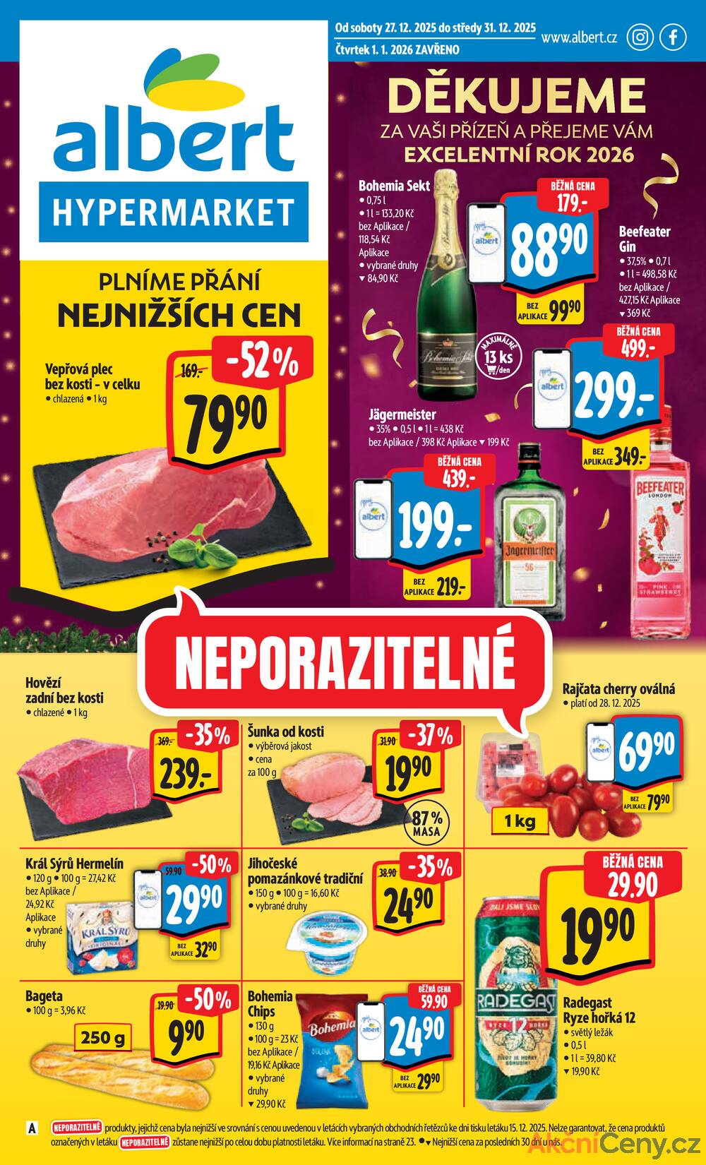 Leták Albert Hypermarket Jihomoravský od 27.12. do 31.12.2025 - 1 ...