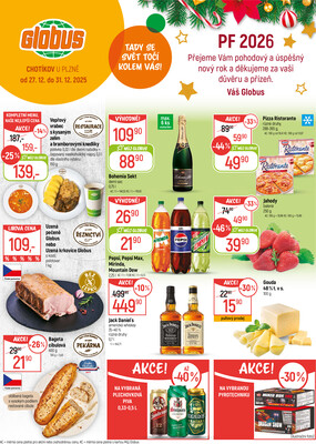 Leták Akční leták Globus 27.12. - 31.12.2025 - Globus Chotíkov u Plzně