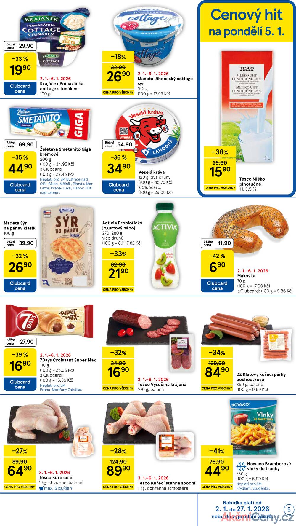 Leták Tesco - Tesco supermarkety od 2.1. do 6.1.2026 - strana 5