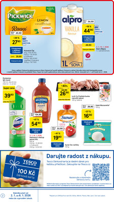Tesco supermarkety od 2.1. do 6.1.2026
