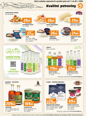 Terno České Budějovice, Třeboň, Trhové sviny, Bechyně, Týn nad Vltavou od 7.1. do 13.1.2026