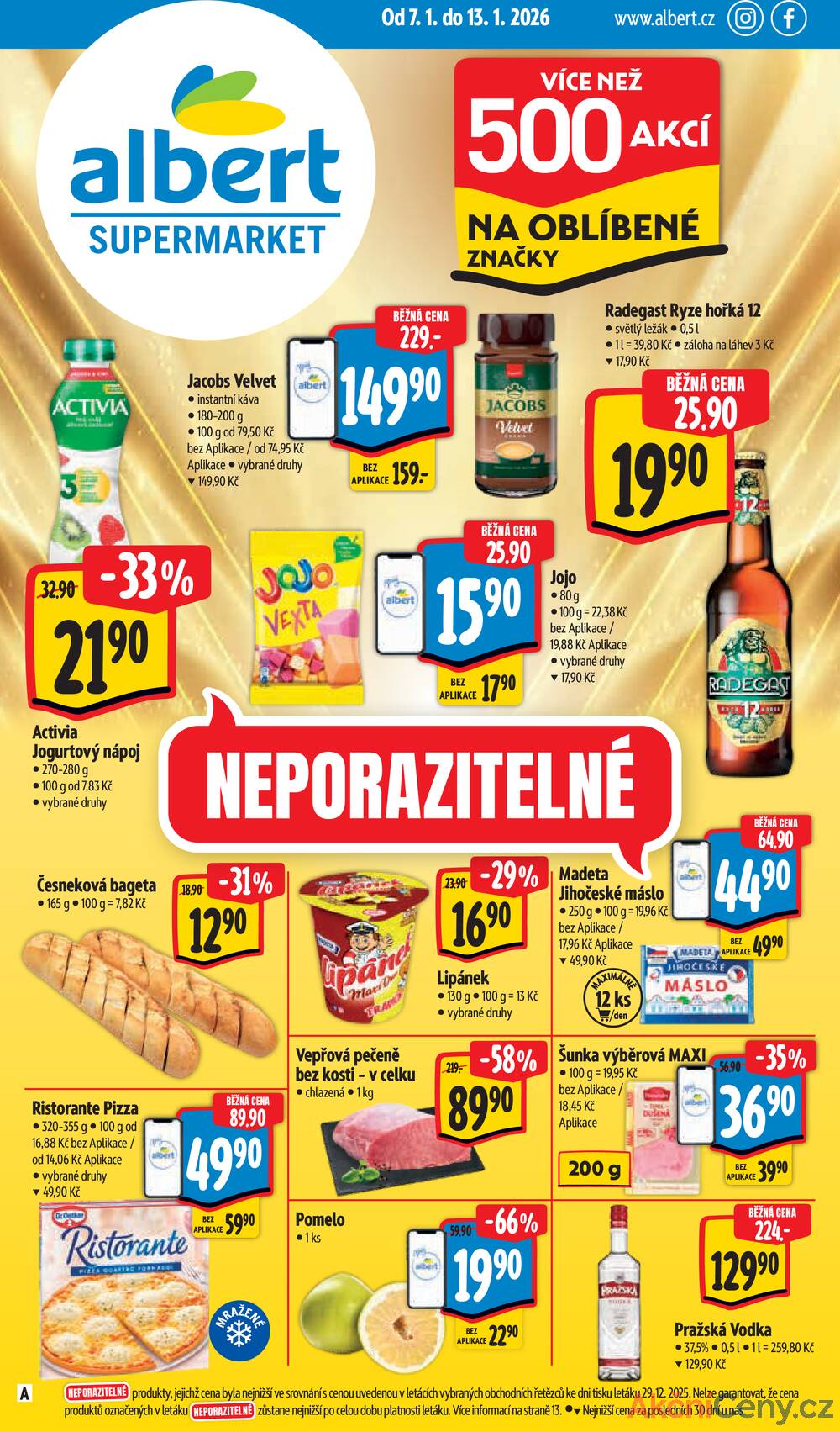 Leták Albert Supermarket Jihomoravský od 7.1. do 13.1.2026 - 1.strana ...