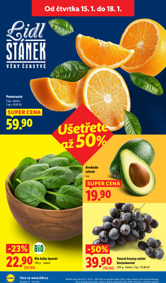 Lidl Čtvrtek od 15.1. do 18.1.2026