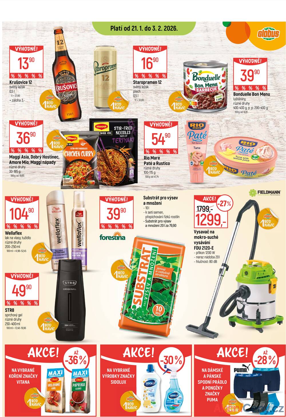 Akční leták Globus 21.1. - 27.1.2026 - Globus Olomouc