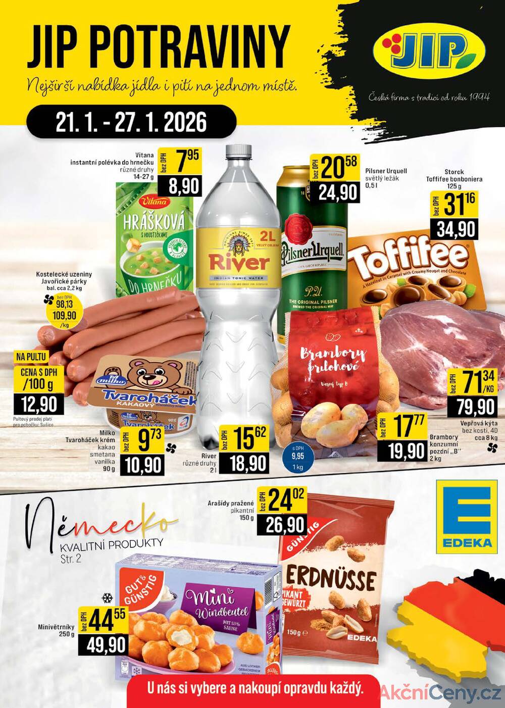 JIP Cash & Carry České Budějovice, Most, Náchod, Polička, Sušice a Svoboda nad Úpou od 21.1. do 27.1.2026