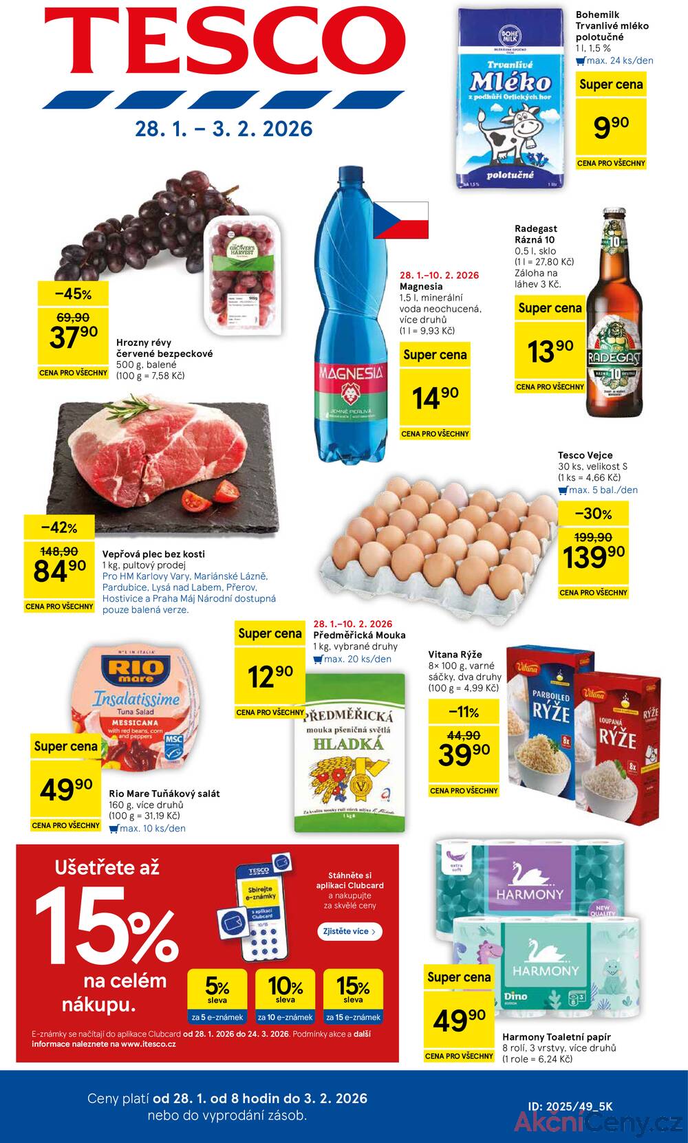 Tesco malé hypermarkety od 28.1. do 3.2.2026