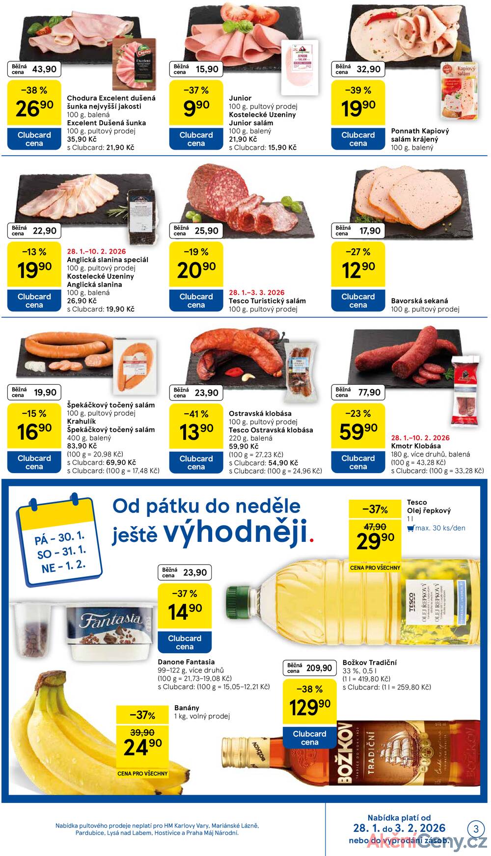 Tesco malé hypermarkety od 28.1. do 3.2.2026