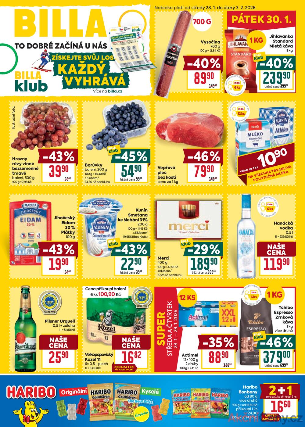 Leták BILLA - Billa  od 28.1. do 3.2.2026 - strana 1