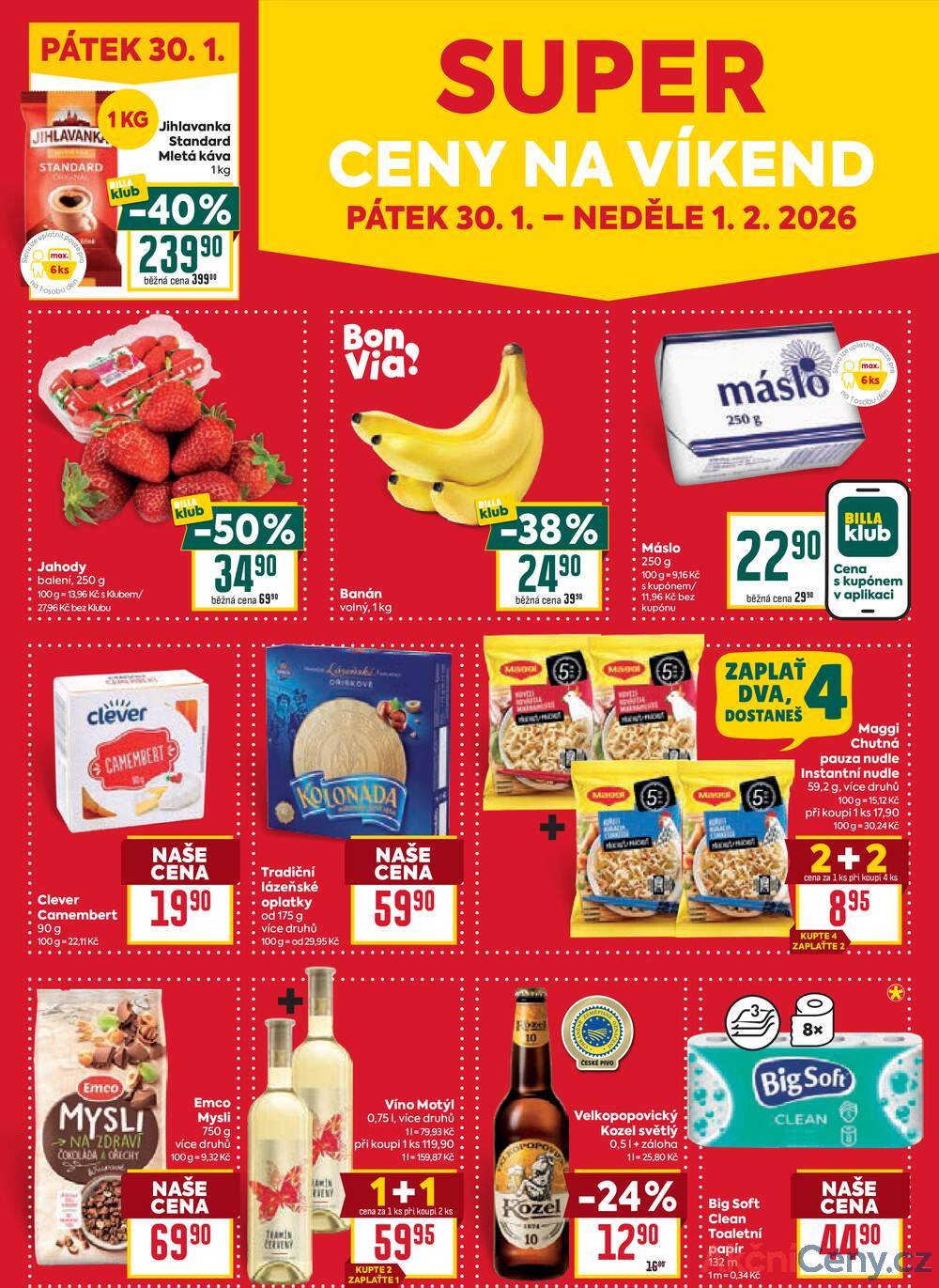 Billa  od 28.1. do 3.2.2026