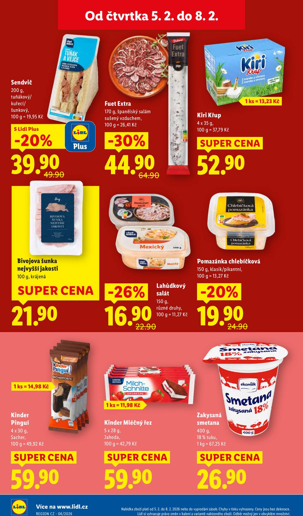 Lidl Čtvrtek od 5.2. do 8.2.2026