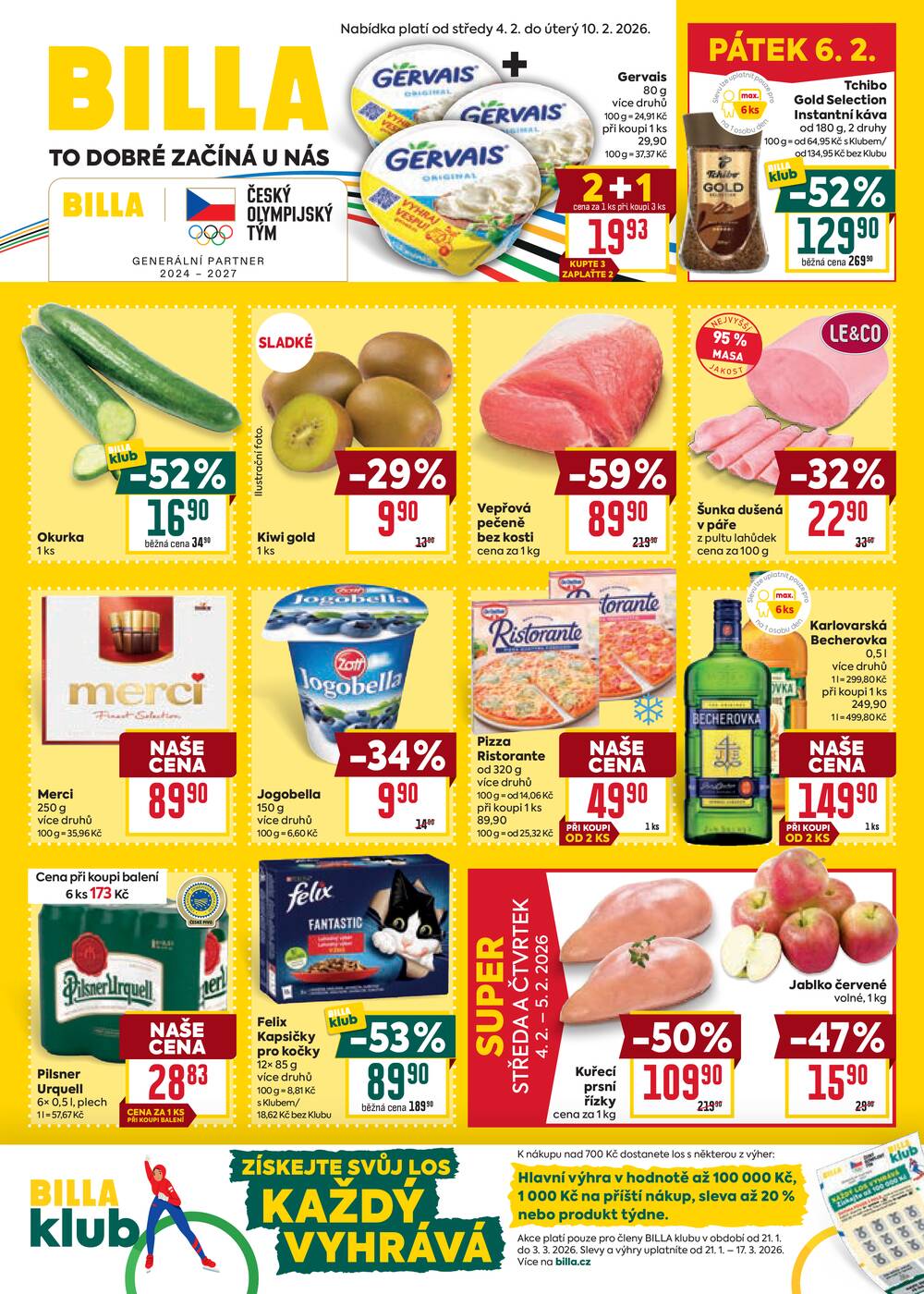 Leták BILLA - BILLA od 4.2. do 10.2.2026 - strana 1