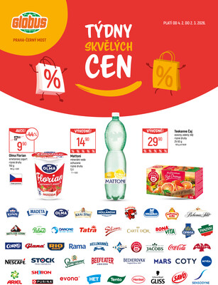 Leták Akční leták Globus 4.2. - 2.3.2026 - Globus Praha - Centrum Černý Most
