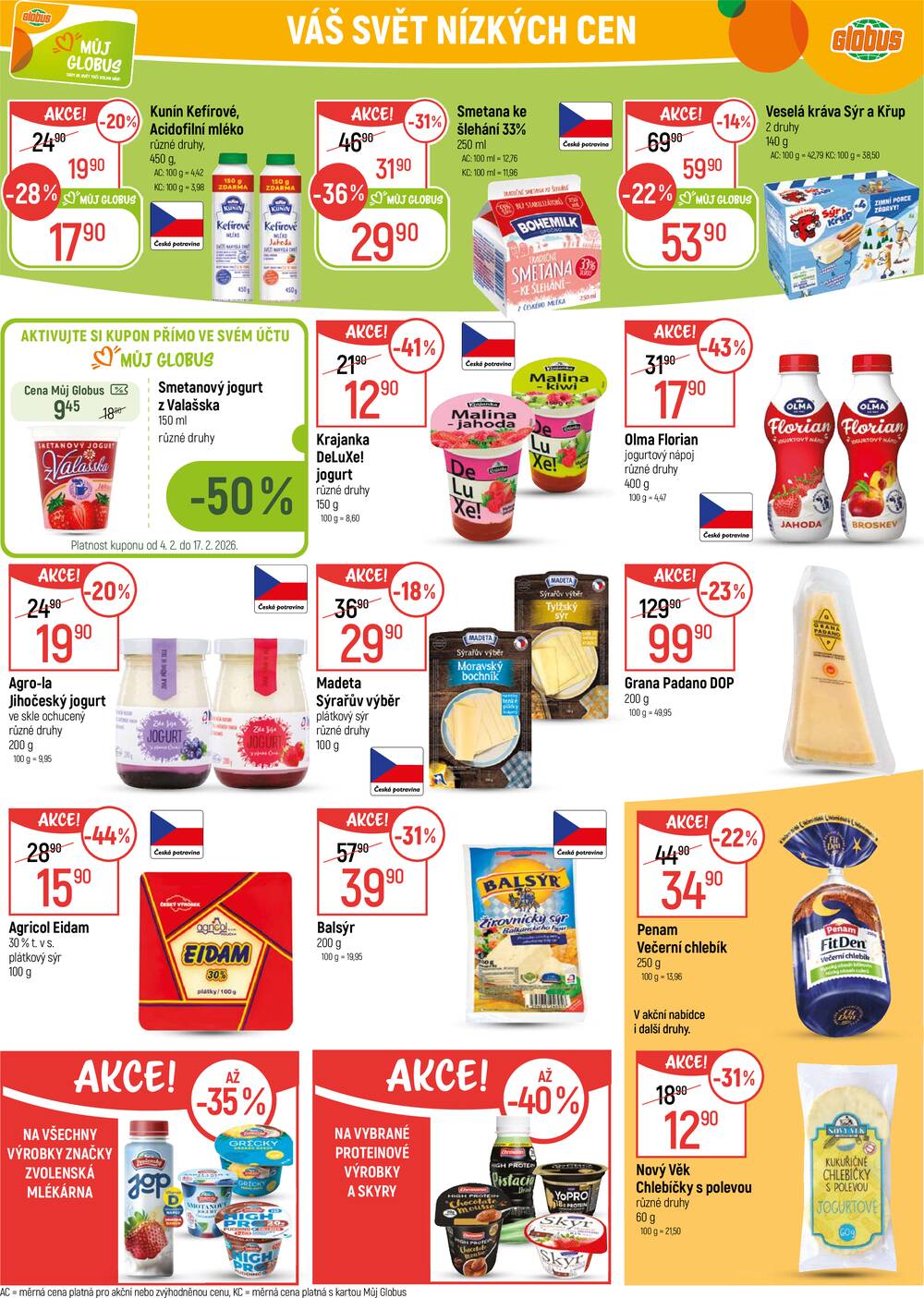 Akční leták Globus 4.2. - 10.2.2026 - Globus Opava