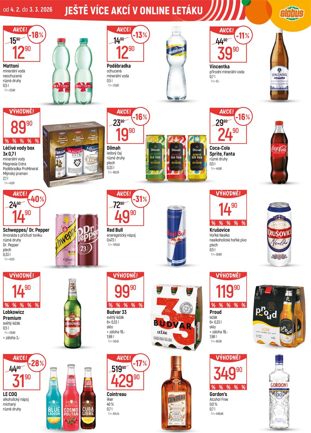 Akční leták Globus 4.2. - 10.2.2026 - Globus Opava