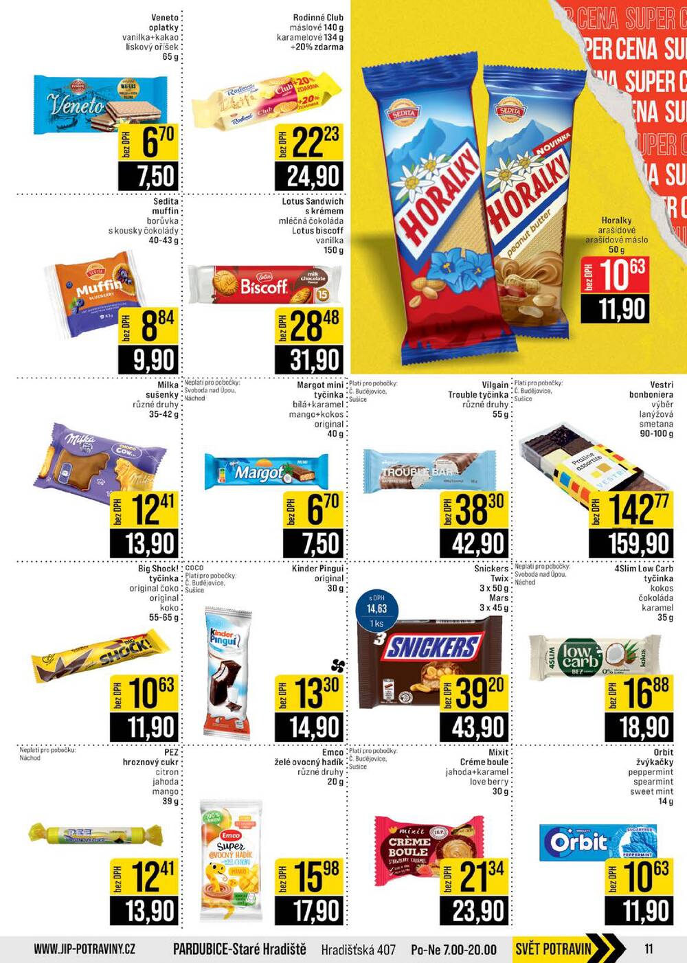 JIP Cash & Carry České Budějovice, Most, Náchod, Polička, Sušice a Svoboda nad Úpou od 11.2. do 17.2.2026