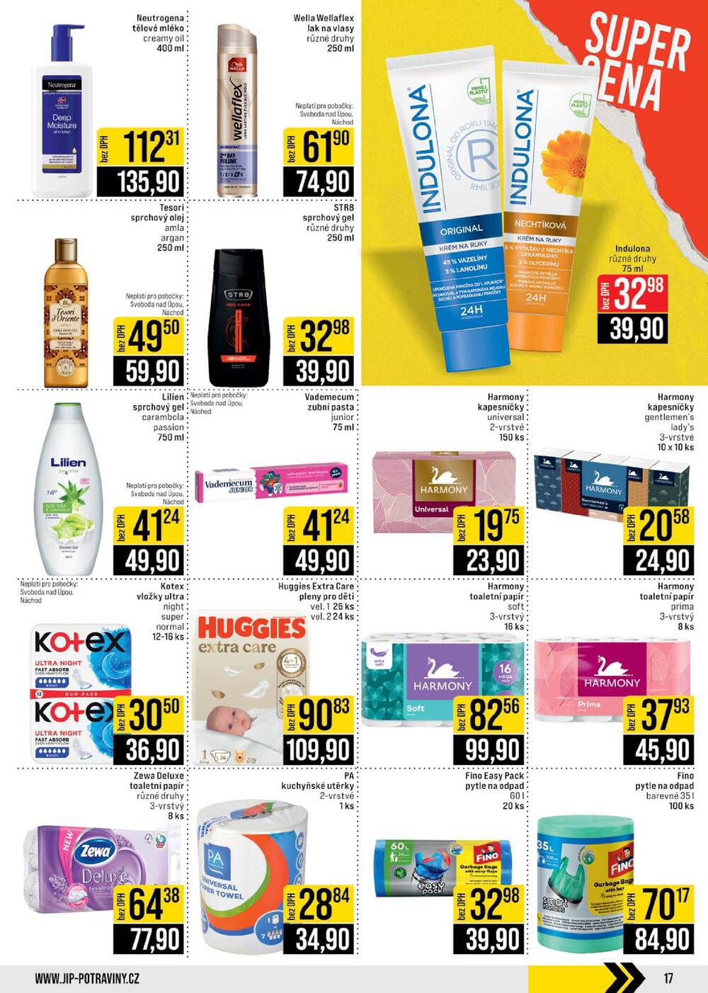 JIP Cash & Carry České Budějovice, Most, Náchod, Polička, Sušice a Svoboda nad Úpou od 11.2. do 17.2.2026