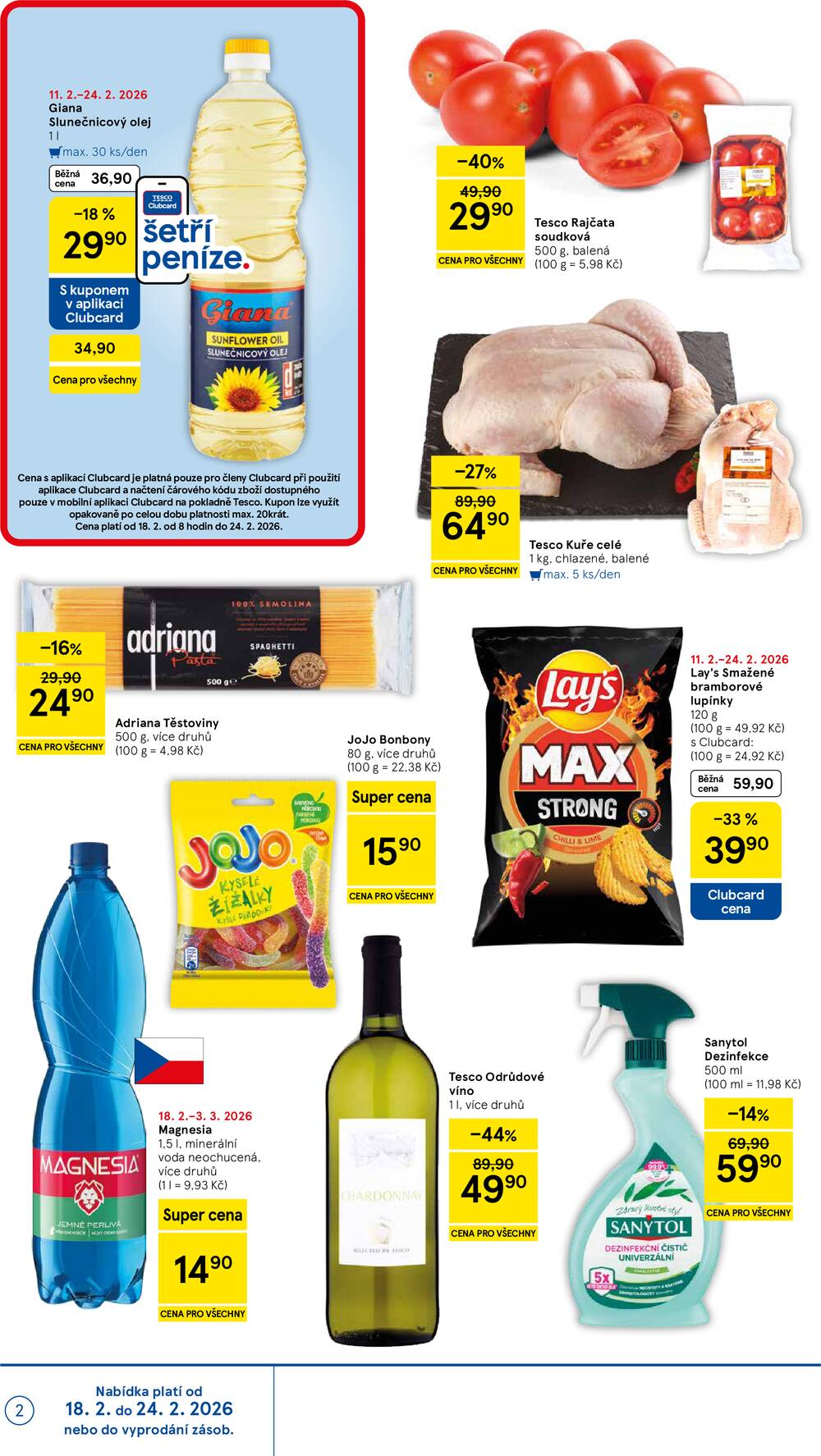 Tesco supermarkety od 18.2. do 24.2.2026