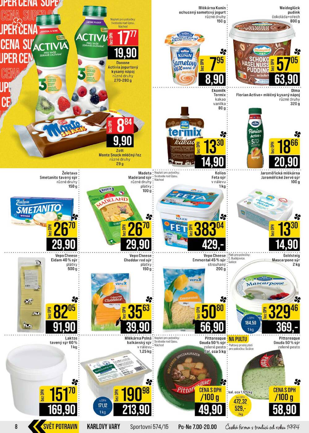 JIP Cash & Carry České Budějovice, Most, Náchod, Polička, Sušice a Svoboda nad Úpou od 18.2. do 24.2.2026