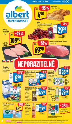 Leták Albert Supermarket Jihomoravský od 25.2. do 3.3.2026