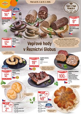 Leták Akční leták Globus 25.2. - 10.3.2026 - Globus Praha - Zličín