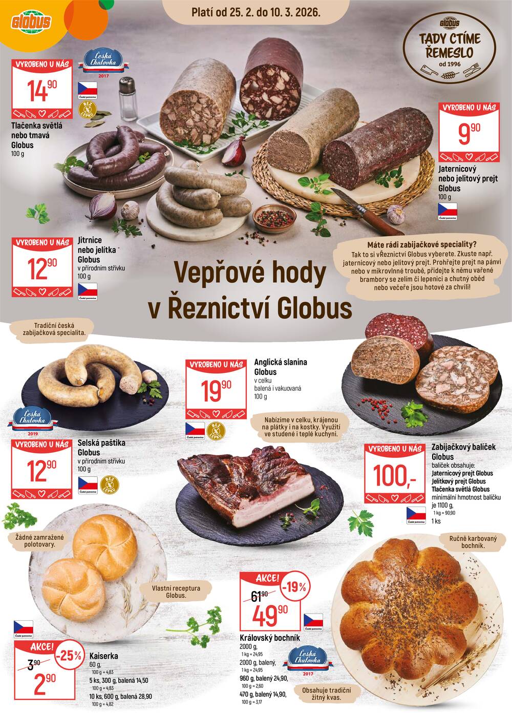 Akční leták Globus 25.2. - 3.3.2026 - Globus Olomouc