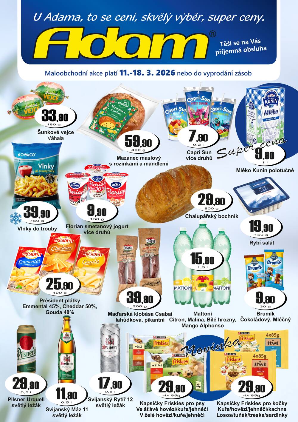 Leták Adam Velkoobchod - Adam Velkoobchod od 11.3. do 18.3.2026 - strana 1