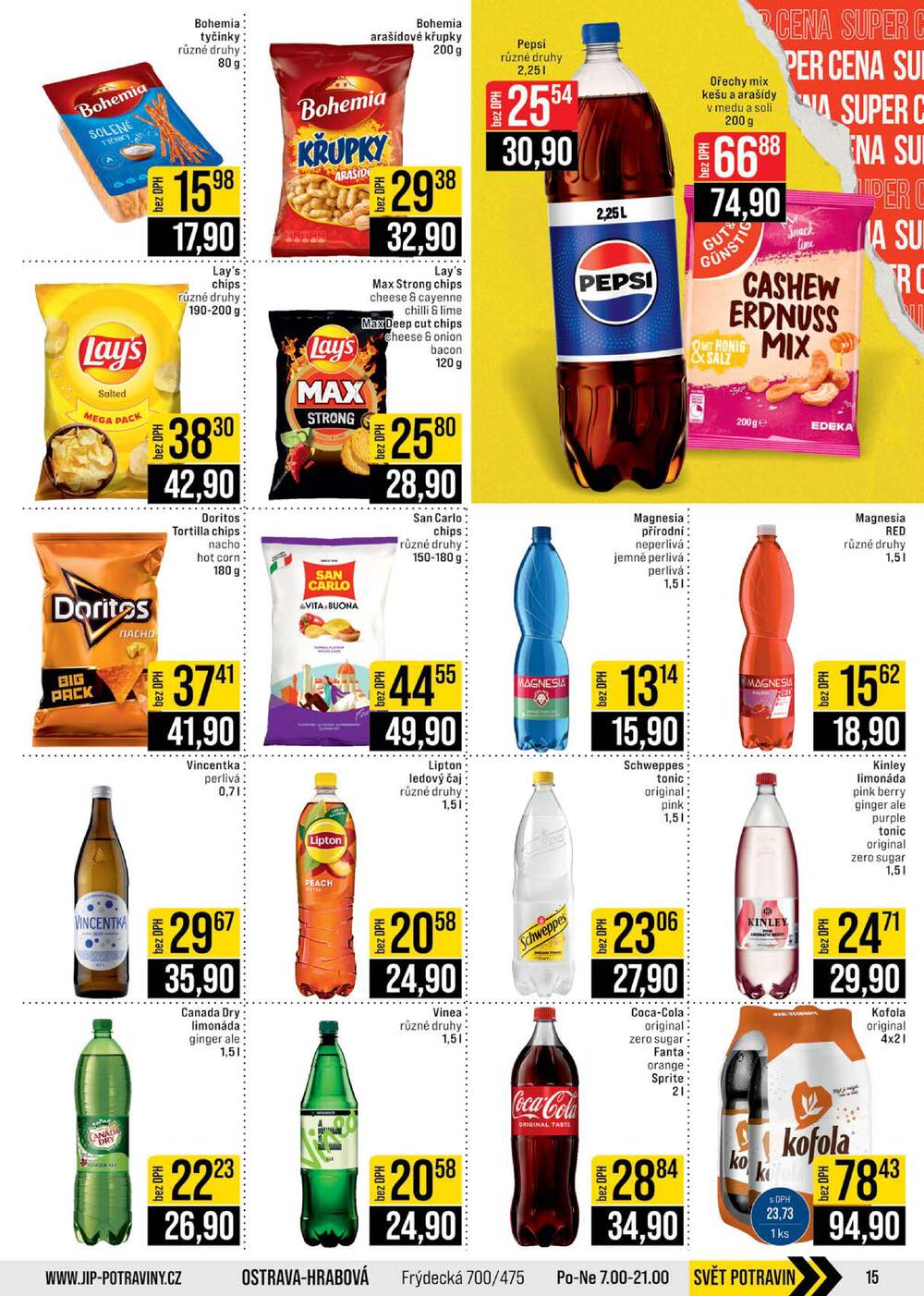 Leták JIP - JIP Cash & Carry Brno, Praha, Ostrava, Jilemnice, Pardubice, Ostrava, Karlovy Vary, Olomouc a Zlín od 25.2. do 3.3.2026 - strana 15