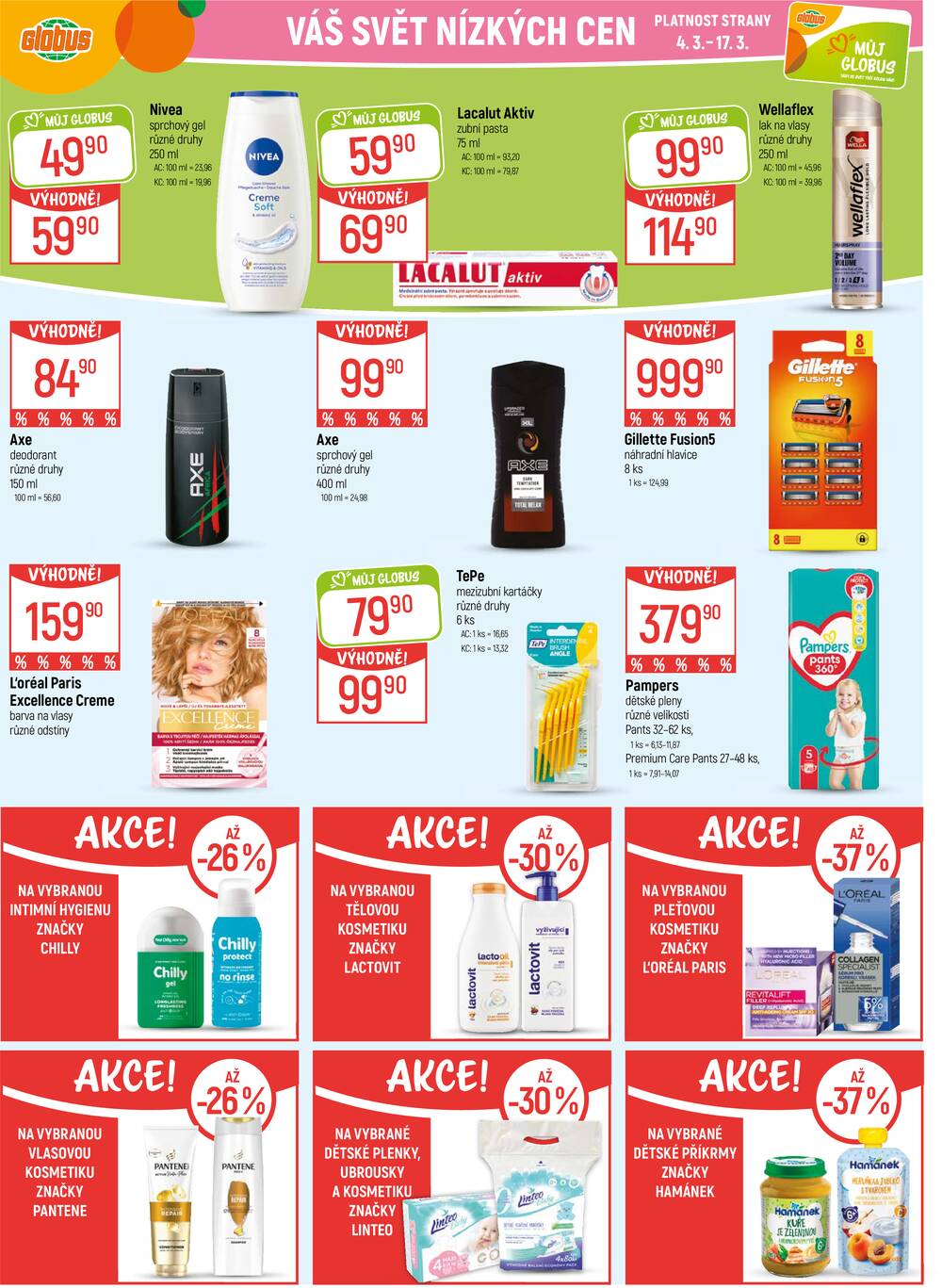 Akční leták Globus 4.3. - 10.3.2026 - Globus Praha - Zličín