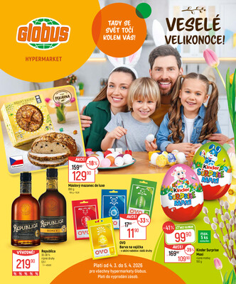 Leták Akční leták Globus 4.3. - 5.4.2026 - Globus České Budějovice