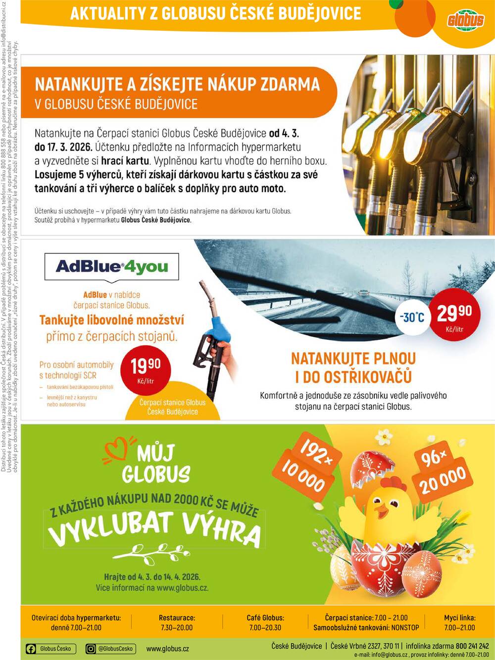Akční leták Globus 4.3. - 10.3.2026 - Globus České Budějovice