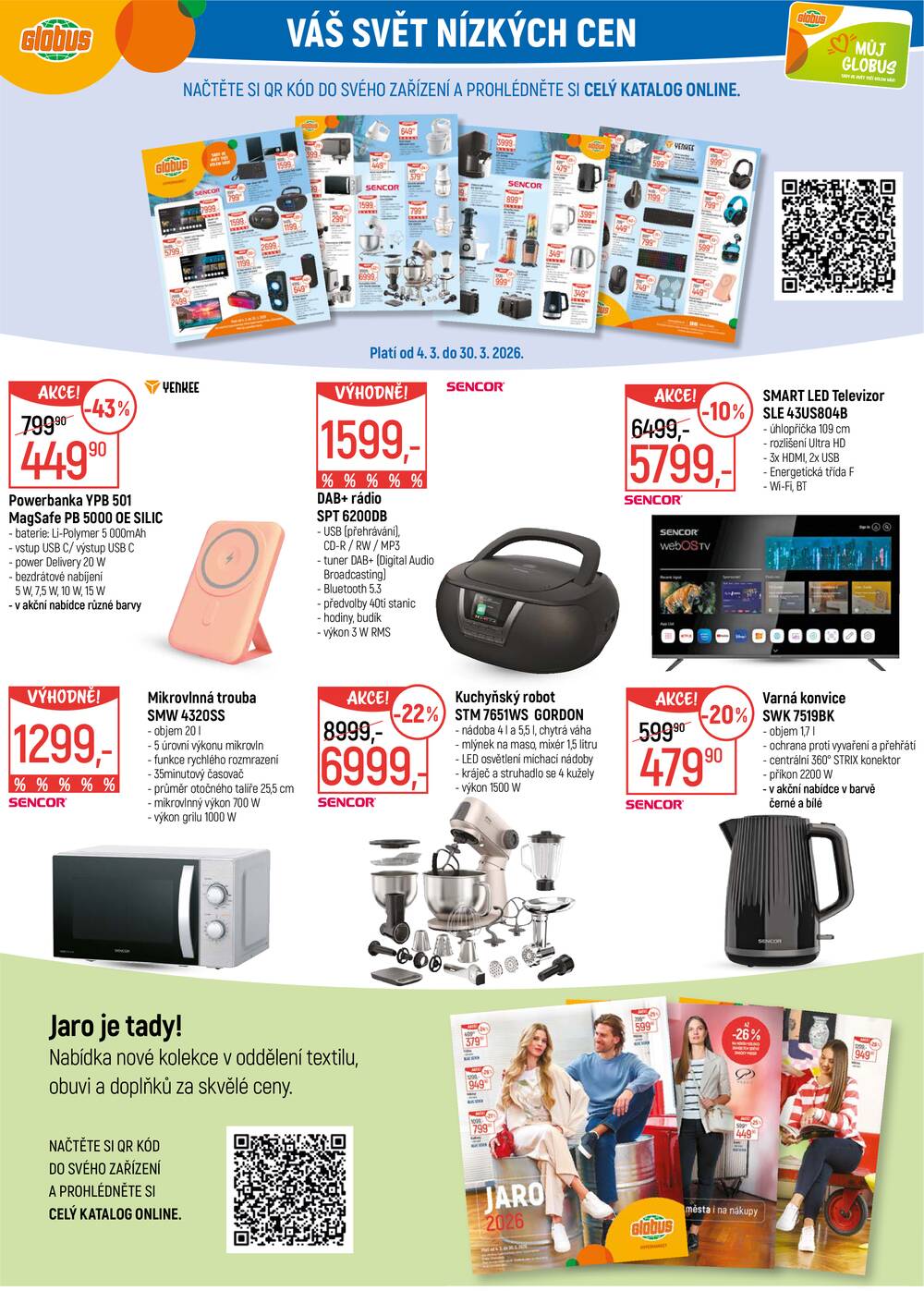 Akční leták Globus 4.3. - 10.3.2026 - Globus Olomouc