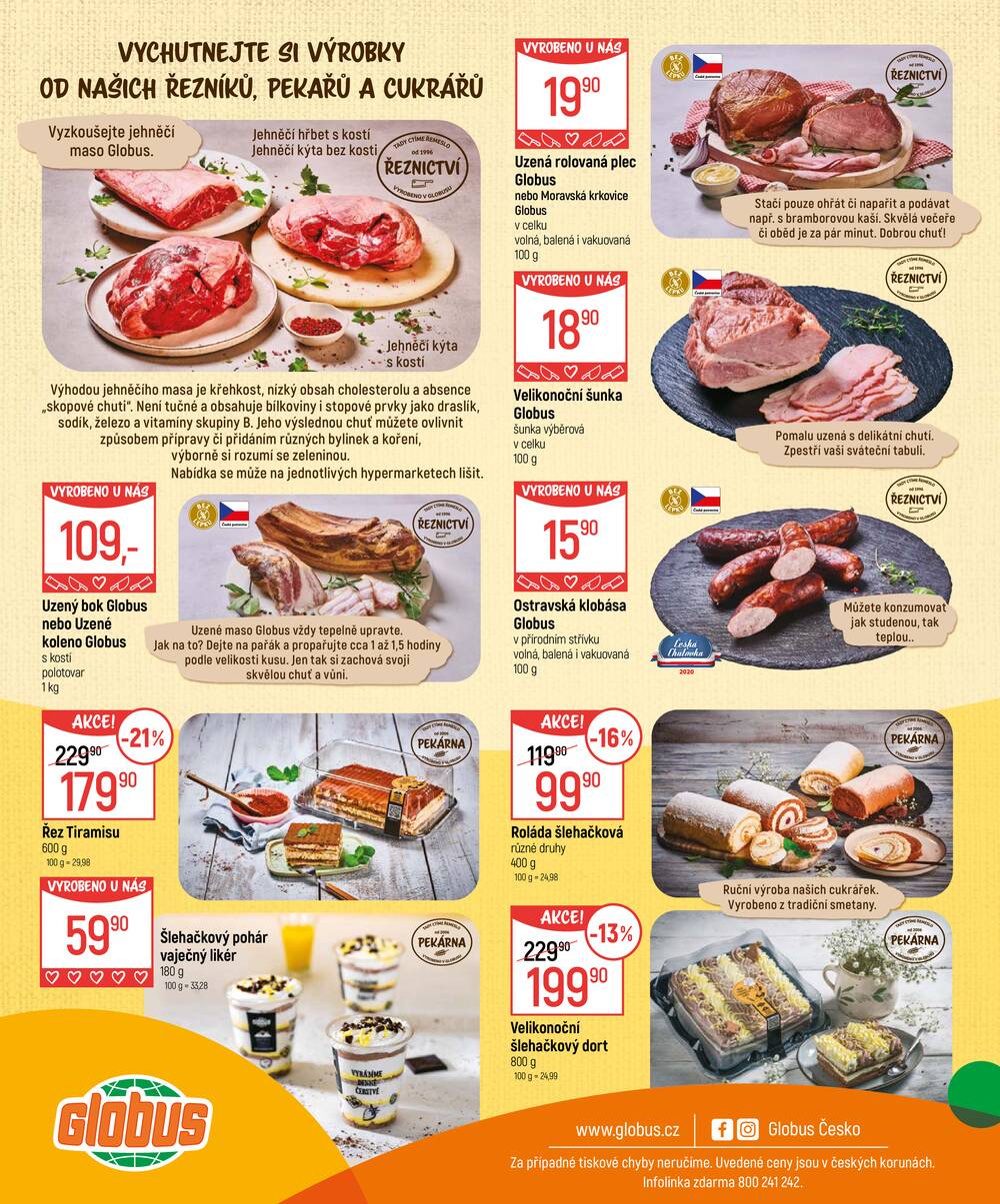 Akční leták Globus 4.3. - 5.4.2026 - Globus Pardubice
