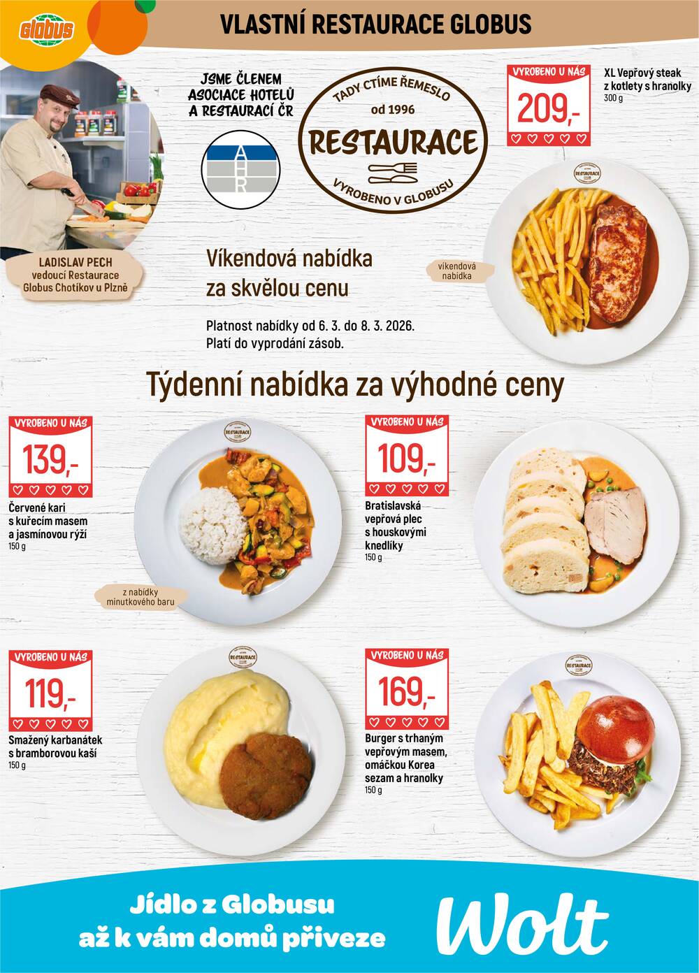 Akční leták Globus 4.3. - 10.3.2026 - Globus Chotíkov u Plzně