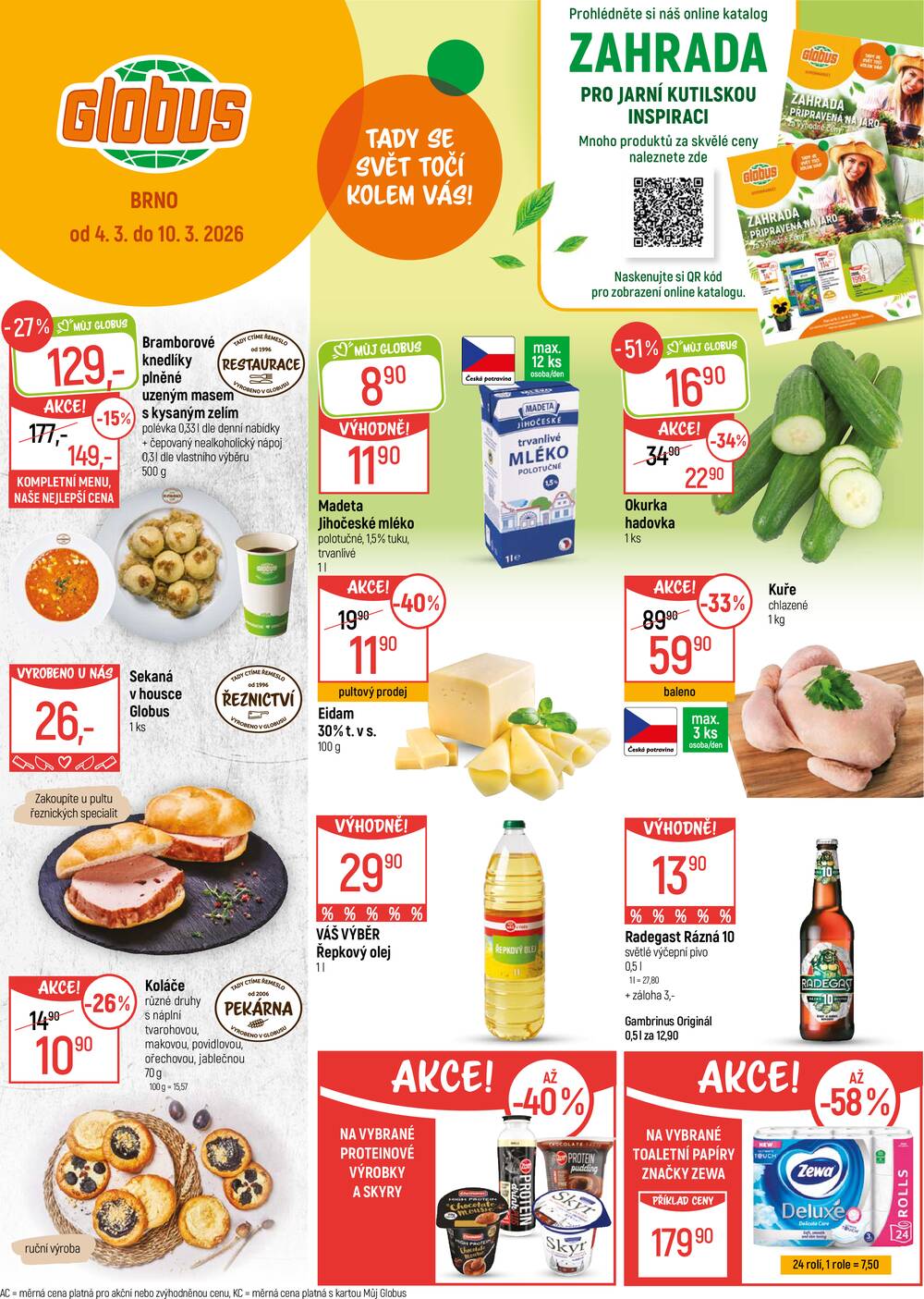 Akční leták Globus 4.3. - 10.3.2026 - Globus Brno Ivanovice