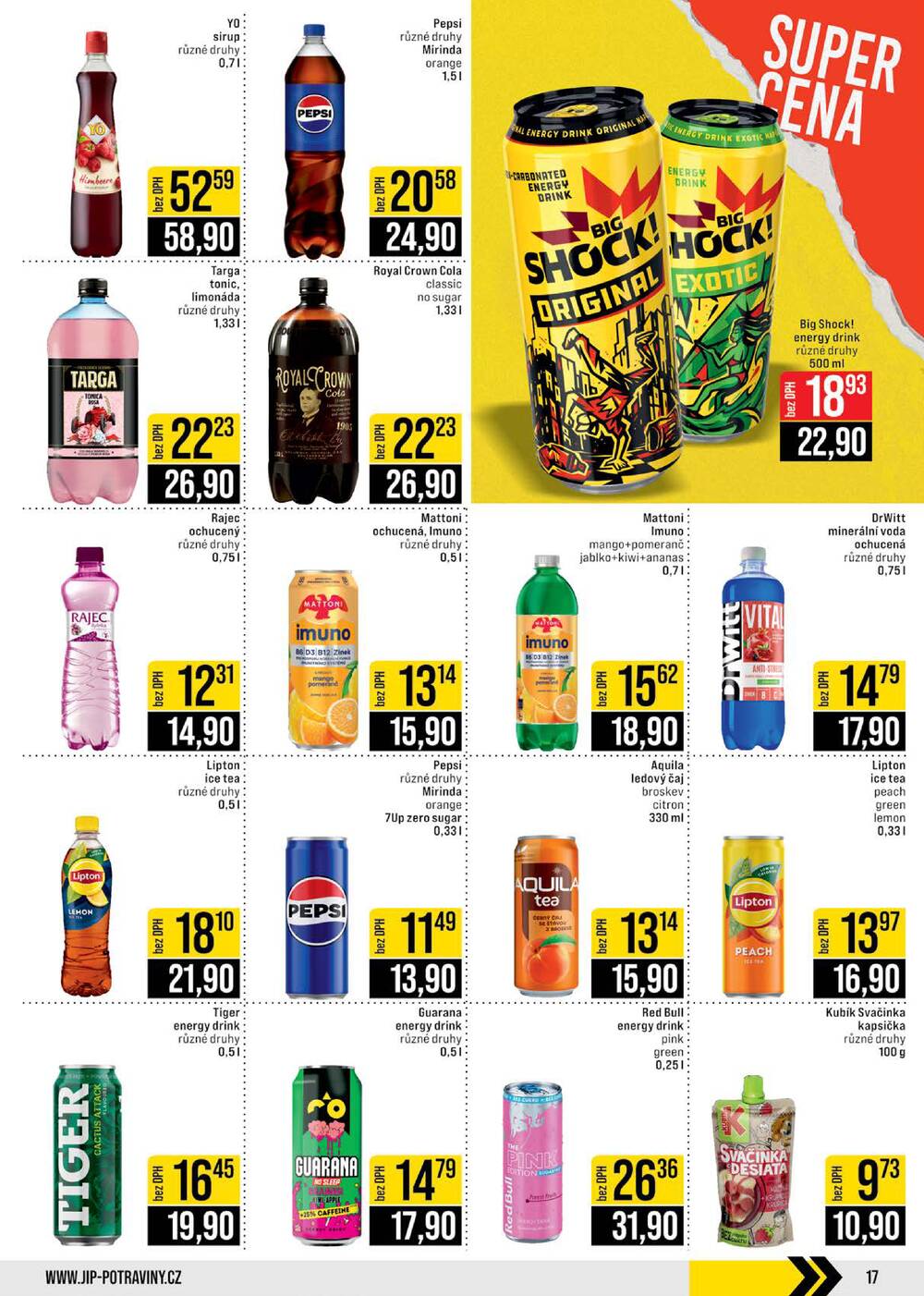 JIP Cash & Carry České Budějovice, Most, Náchod, Polička, Sušice a Svoboda nad Úpou od 4.3. do 10.3.2026