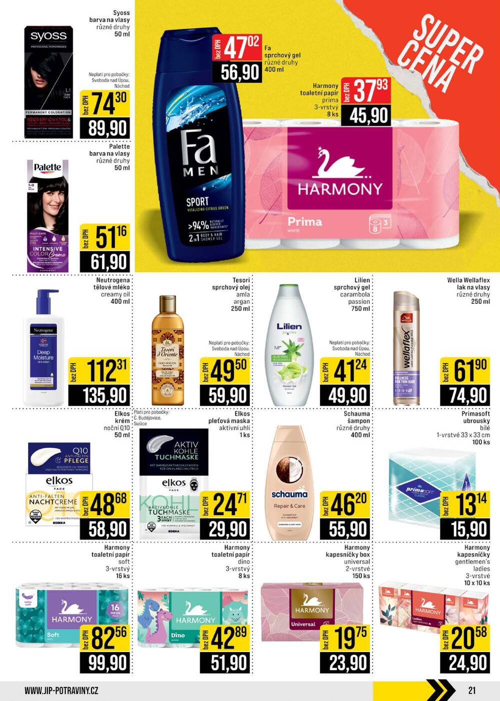 JIP Cash & Carry České Budějovice, Most, Náchod, Polička, Sušice a Svoboda nad Úpou od 4.3. do 10.3.2026