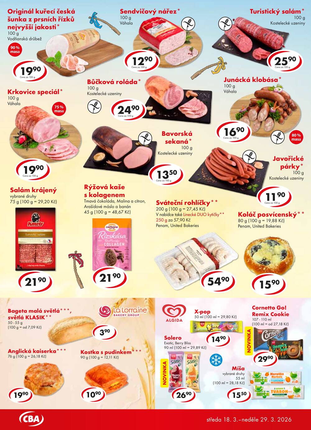 CBA potraviny od 18.3. do 29.3.2026