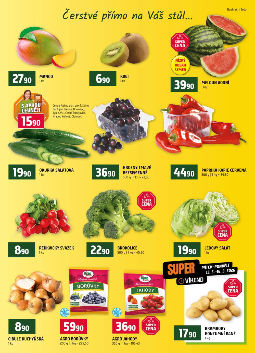 Leták Terno - Terno České Budějovice, Třeboň, Trhové sviny, Bechyně, Týn nad Vltavou od 11.3. do 17.3.2026 - strana 6 Leták Terno - Terno České Budějovice, Třeboň, Trhové sviny, Bechyně, Týn nad Vltavou od 11.3. do 17.3.2026 - strana 6