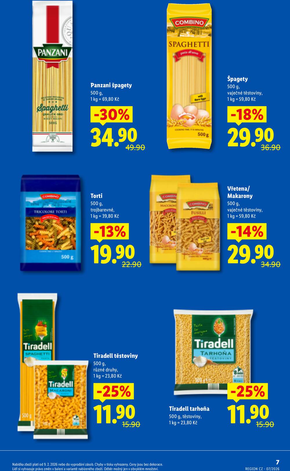 Lidl Ceny v klidu od 9.2. 