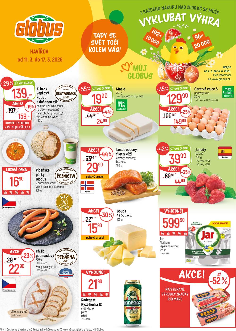 Leták Globus - Akční leták Globus 11.3. - 17.3.2026 - Globus Havířov - strana 1