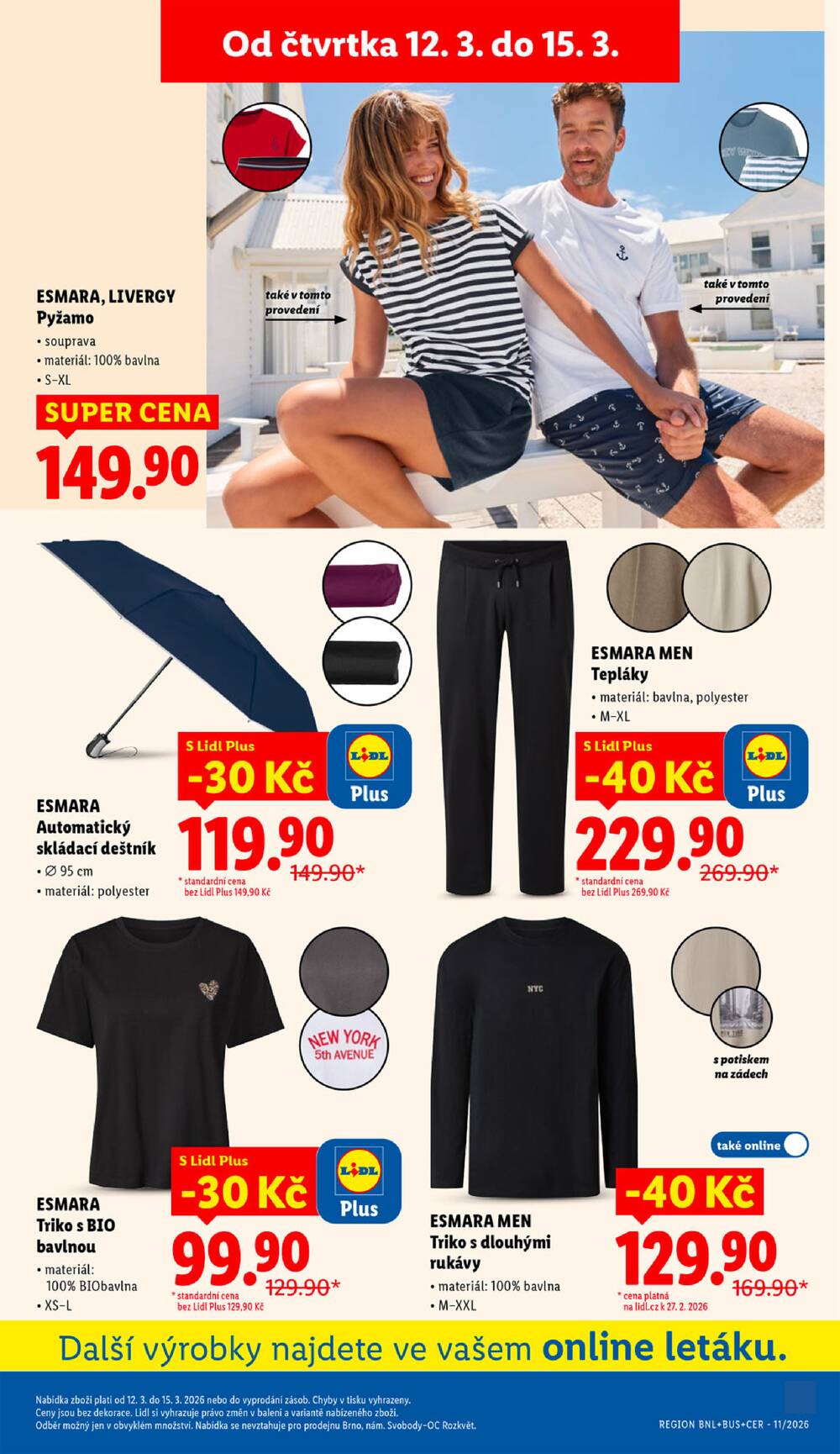 Lidl Čtvrtek od 12.3. do 15.3.2026