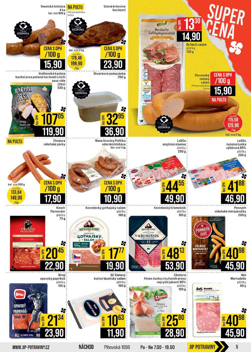 JIP Cash & Carry České Budějovice, Most, Náchod, Polička, Sušice a Svoboda nad Úpou od 11.3. do 17.3.2026