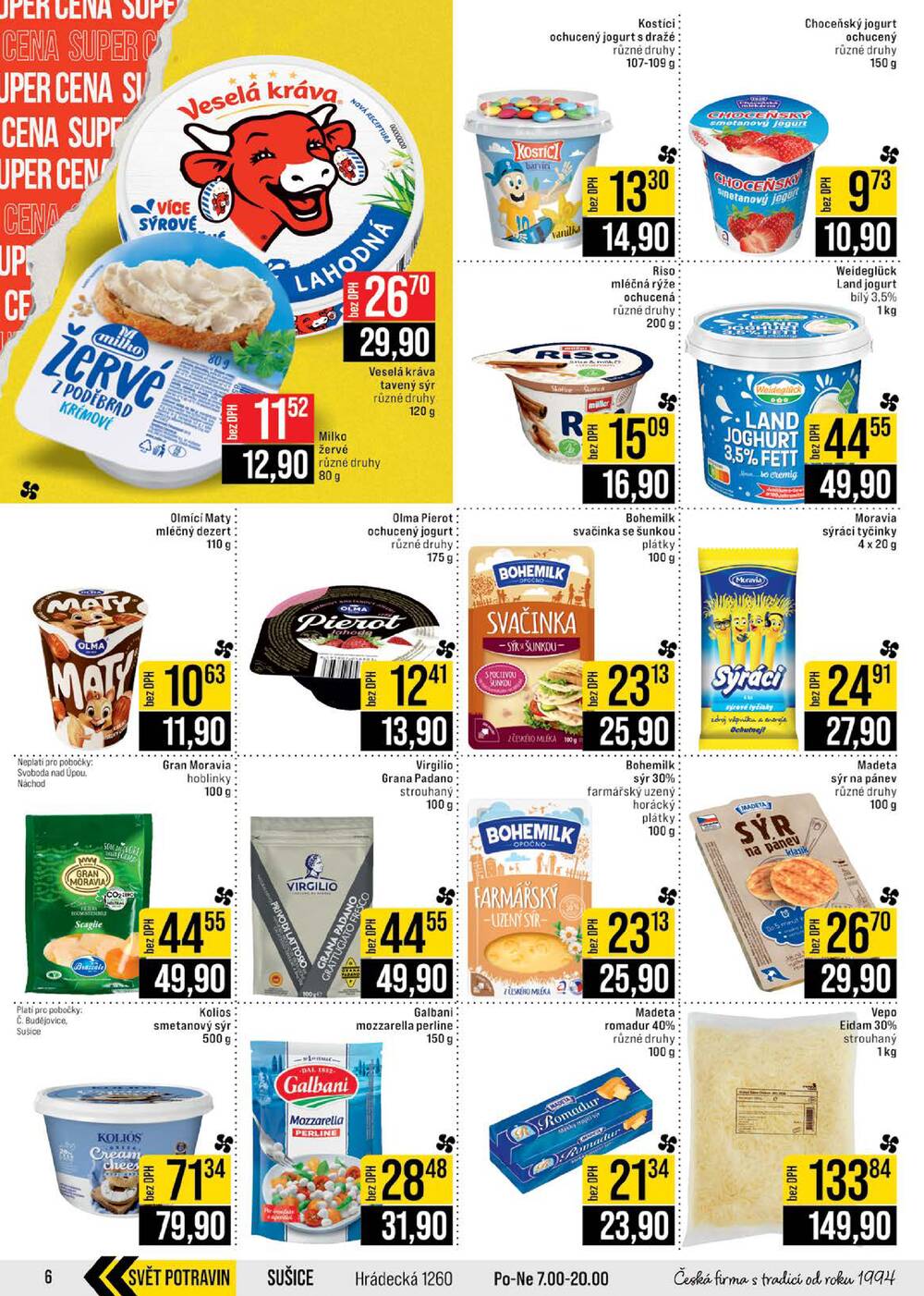 JIP Cash & Carry České Budějovice, Most, Náchod, Polička, Sušice a Svoboda nad Úpou od 11.3. do 17.3.2026