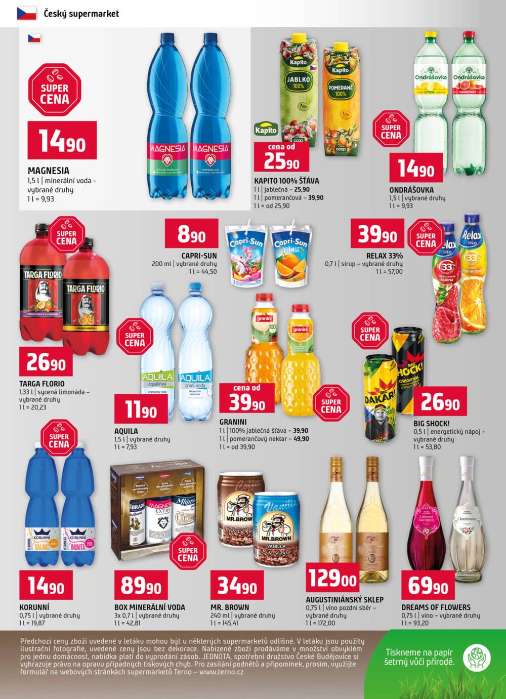 Leták Terno - Terno České Budějovice, Hradec Králové, Olomouc, Třeboň, Trhové Sviny, Týn nad Vltavou, Borovany, Bechyně 18.3. - 24.3. - strana 12