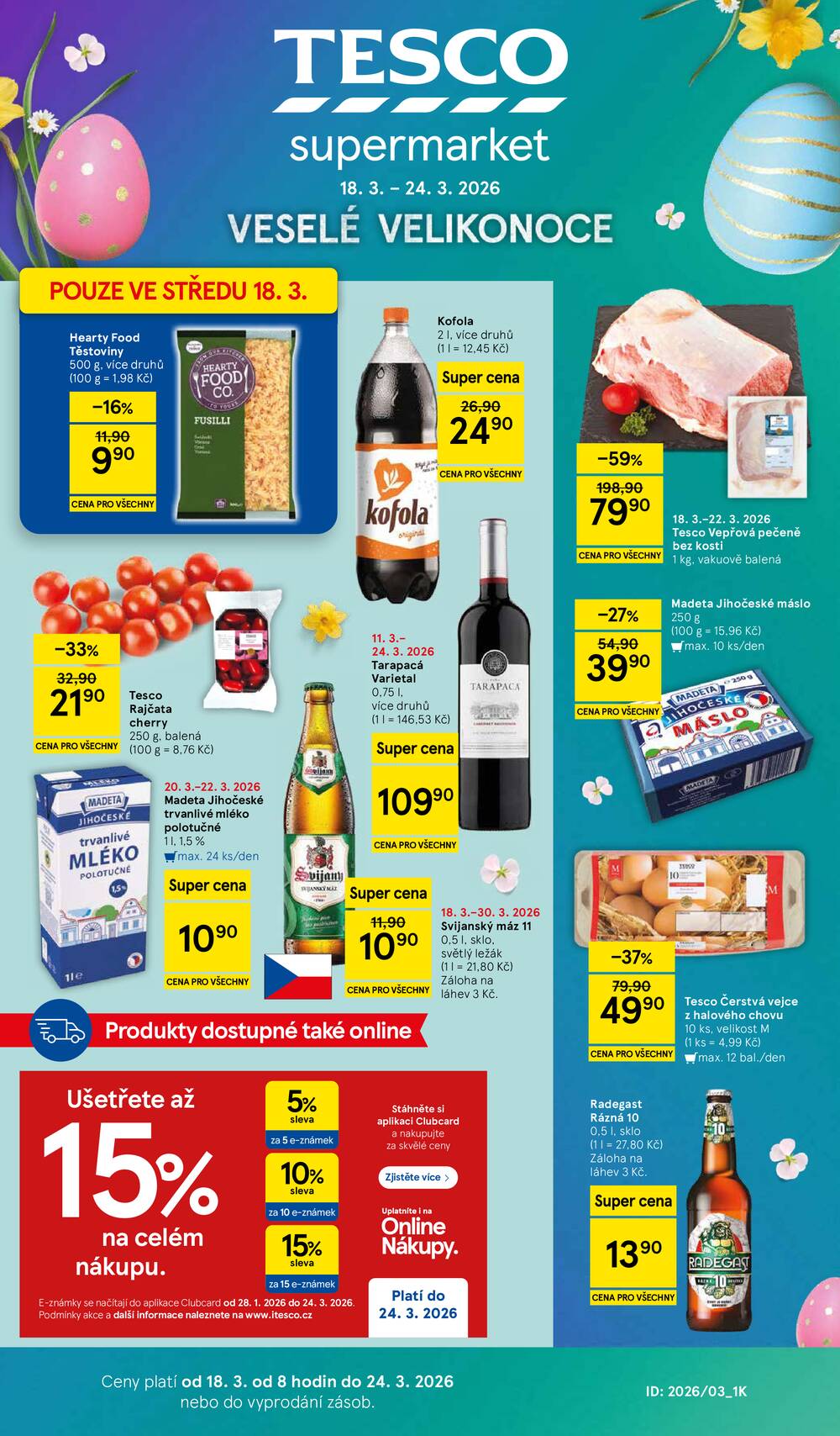 Leták Tesco - Tesco supermarkety od 18.3. do 24.3.2026 - strana 1