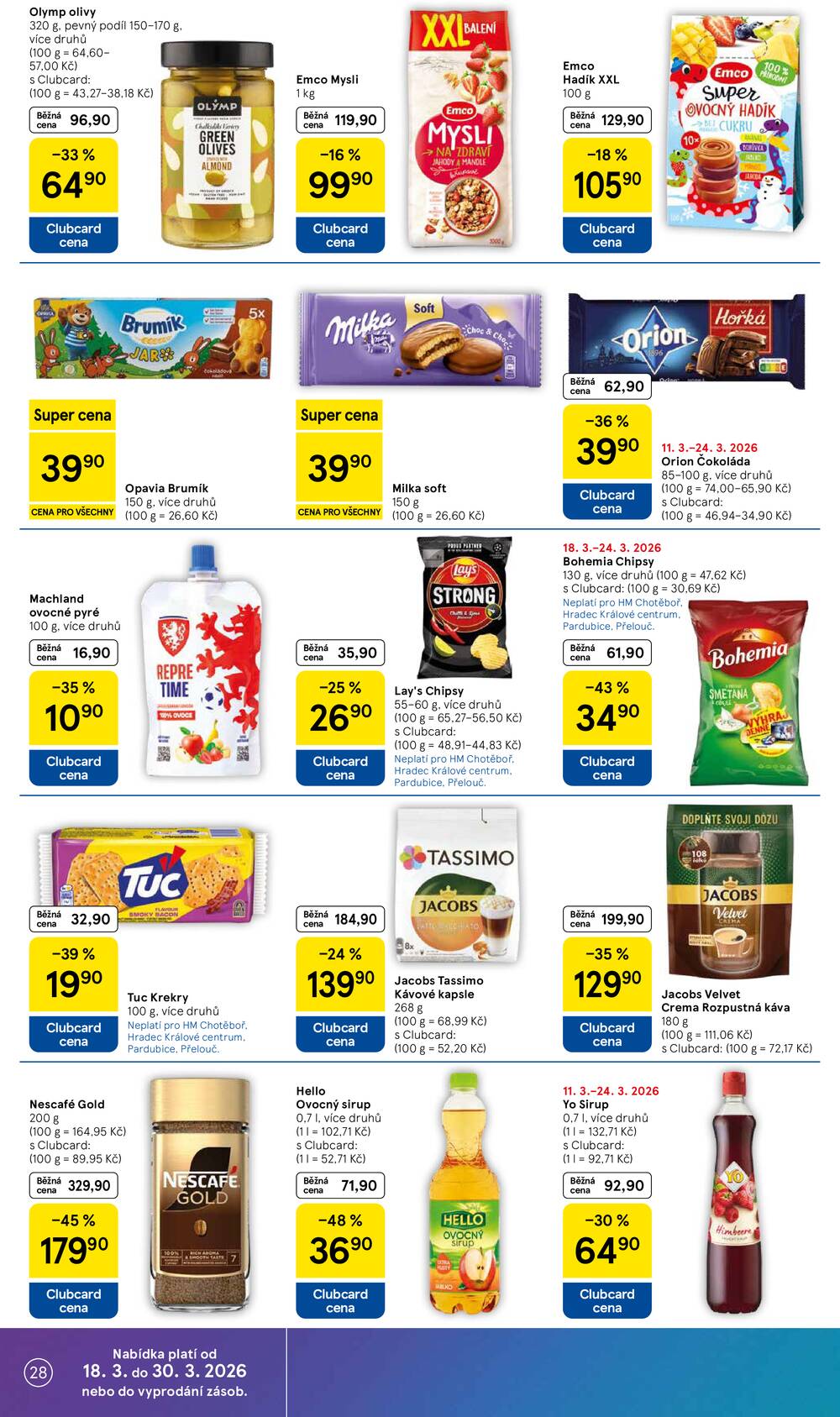 Tesco malé hypermarkety od 18.3. do 24.3.2026