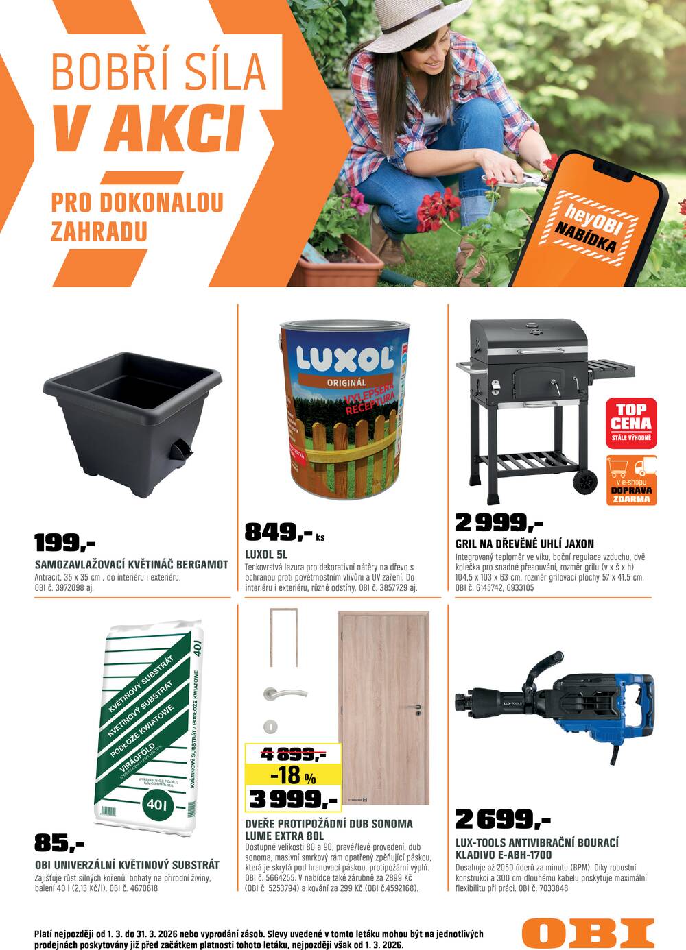 Leták OBI - OBI od 16.3. do 31.3.2026 - strana 1
