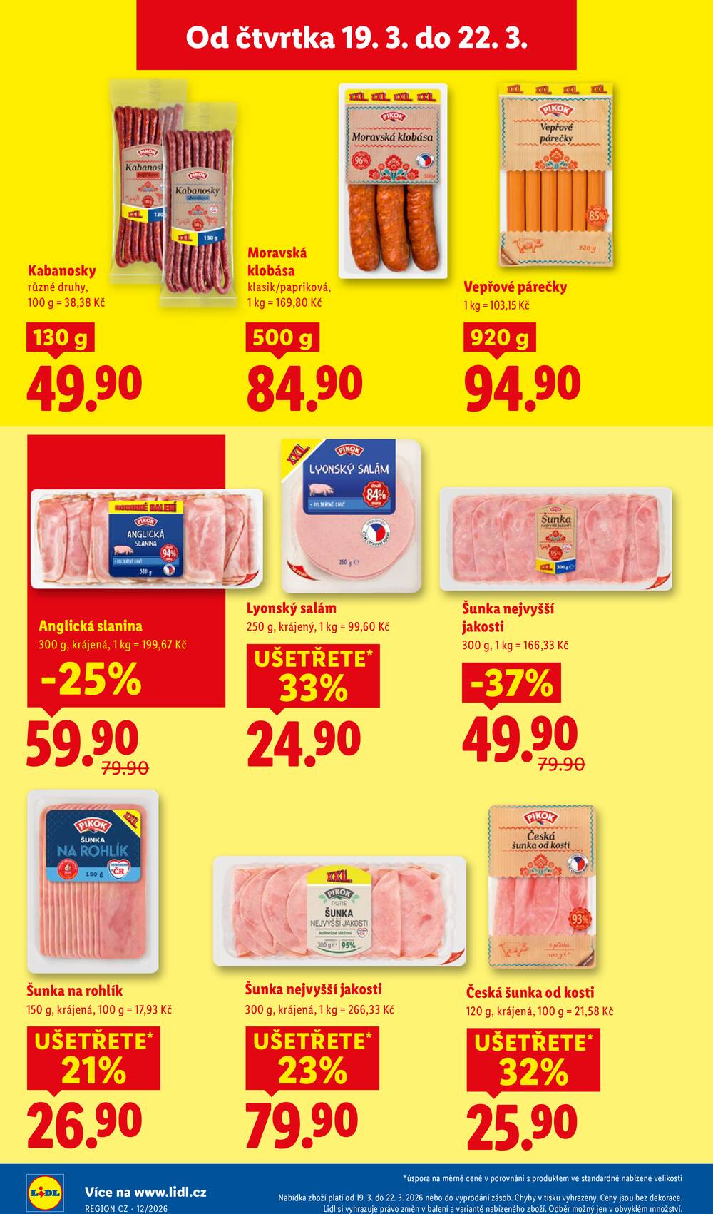 Lidl Čtvrtek od 19.3. do 22.3.2026