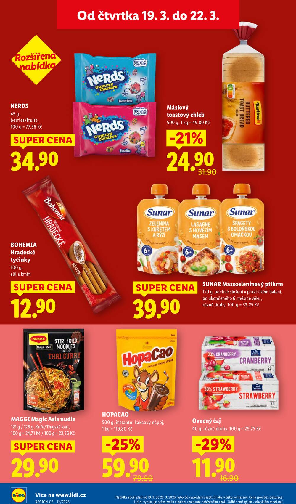 Lidl Čtvrtek od 19.3. do 22.3.2026